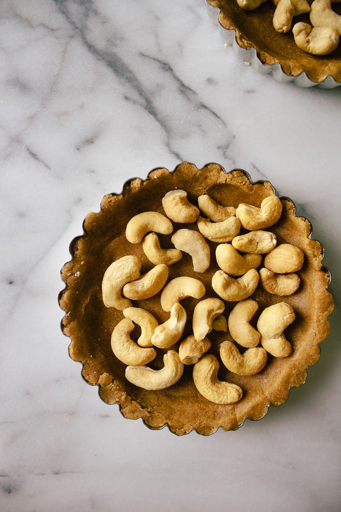 Salted Date Caramel Cashew Tart with Mocha Graham Crust