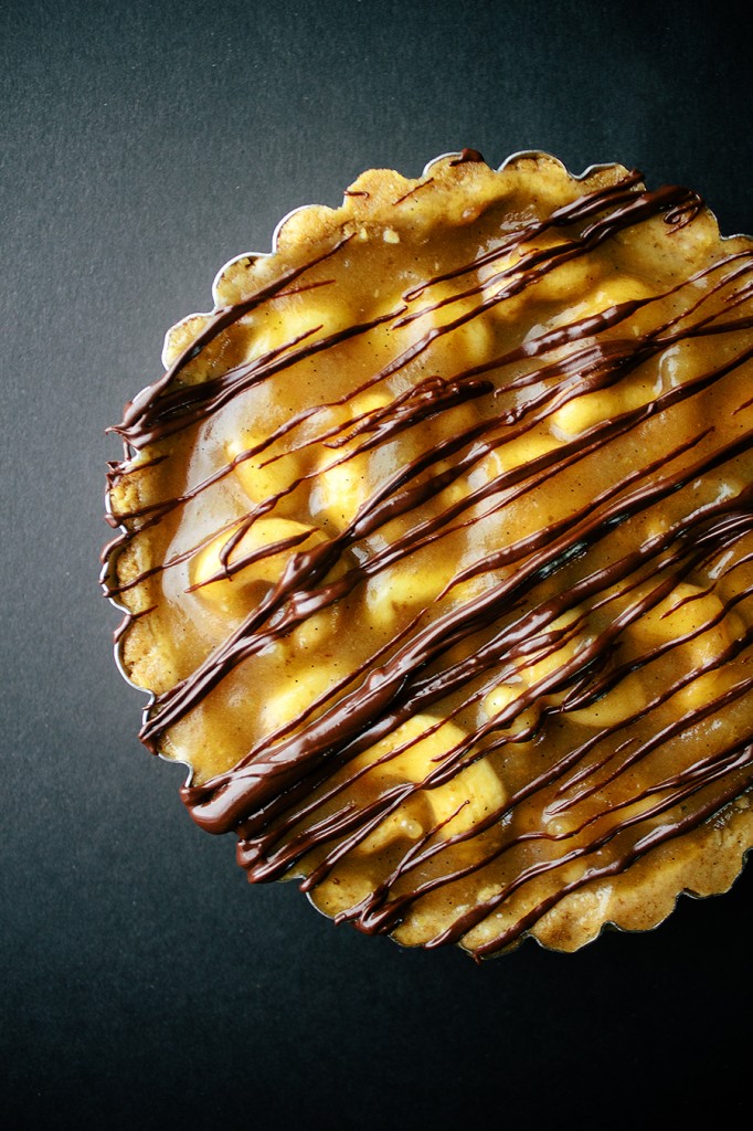 Salted Date Caramel Cashew Tart with Mocha Graham Crust