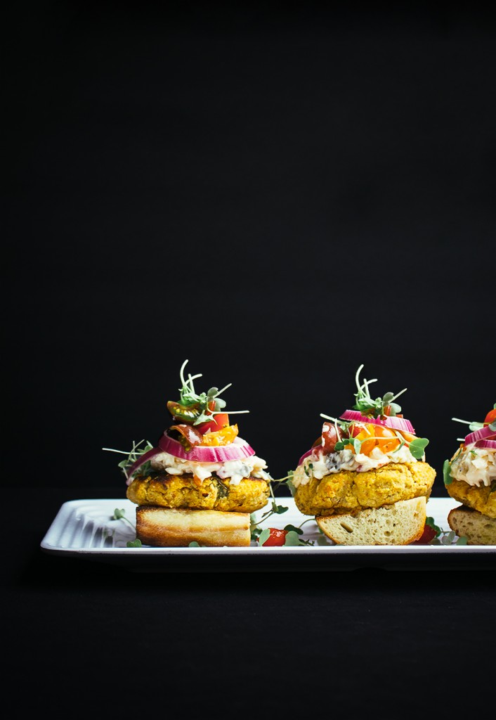 Farmer's Garden Stuffed Pimiento Cheese Veggie Burgers