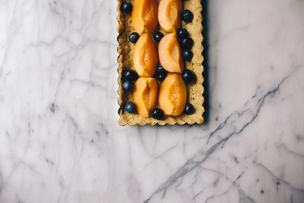 Blueberry Apricot Tart with Pistachio Crust