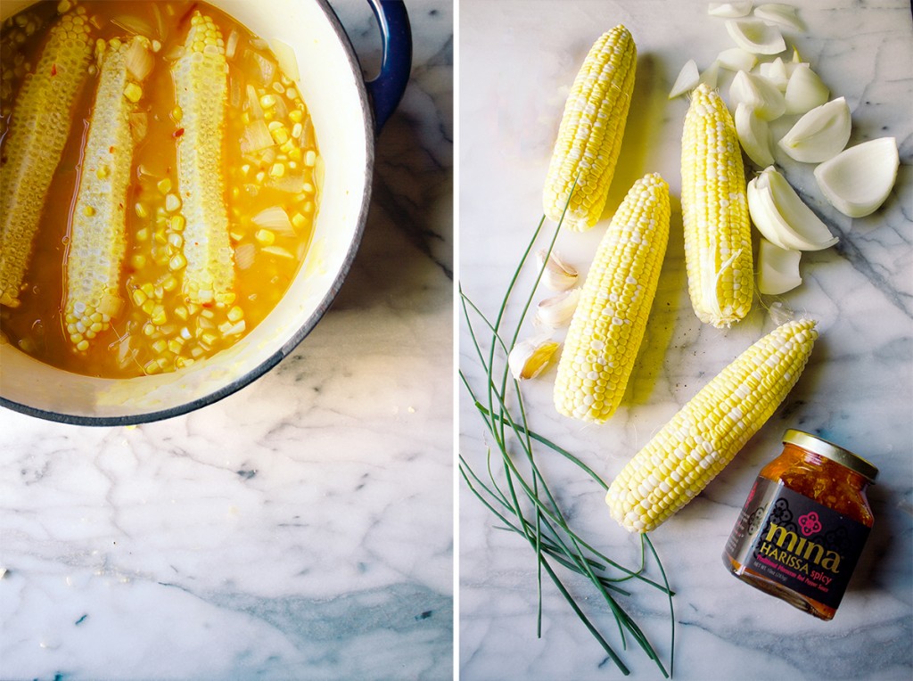 Vegan Corn Cream Soup With Cornbread Croutons