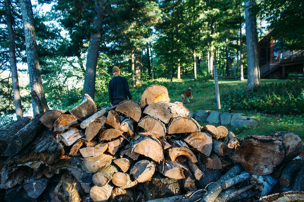 pile of campfire logs