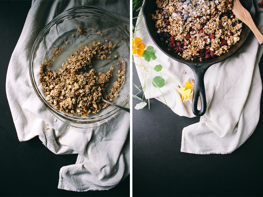 Salted Maple Dark Chocolate Raspberry Crumble