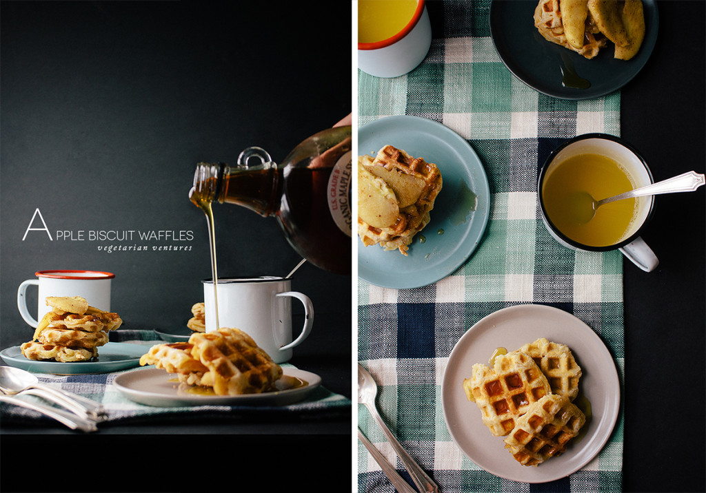 Spiced Apple Biscuit Waffles