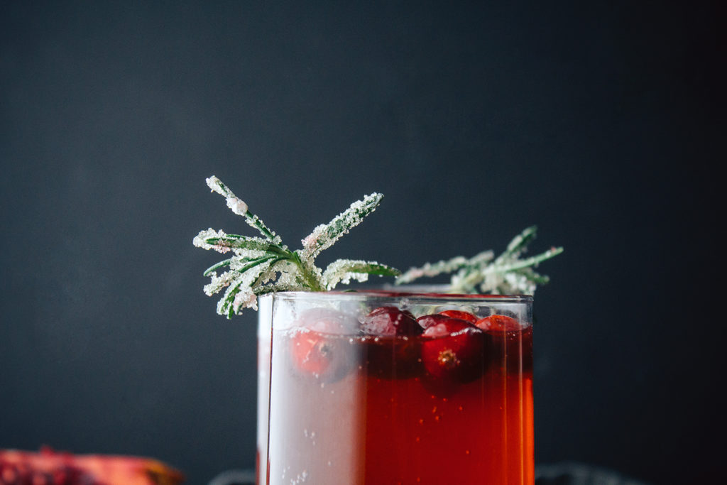 cranberry pomegranate holiday cocktail recipes