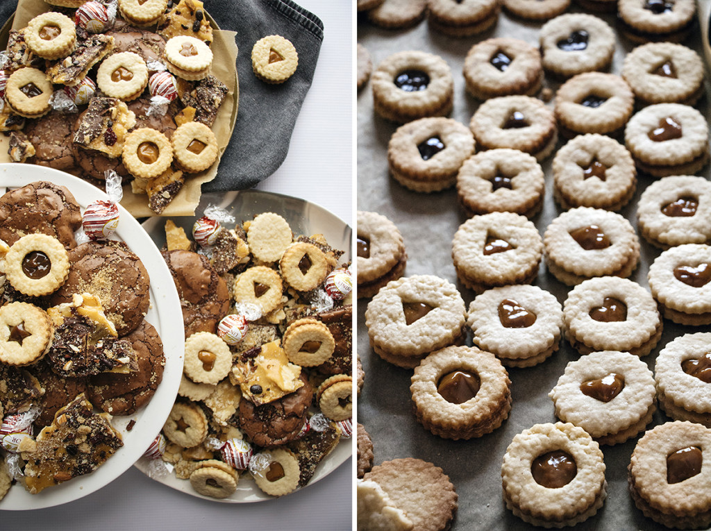 Holiday Cookie Tray: Linzer Cookies With Vegan Dulce De Leche