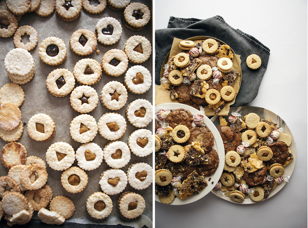 Holiday Cookie Tray: Linzer Cookies With Vegan Dulce De Leche