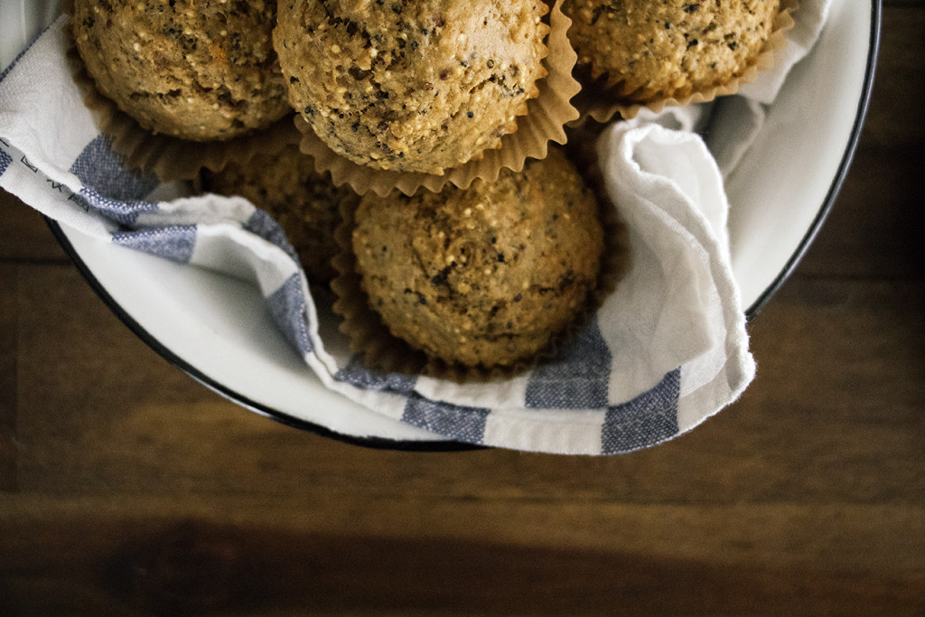 Blood Orange & Quinoa Muffins with Crystalized Ginger-Thyme Butter