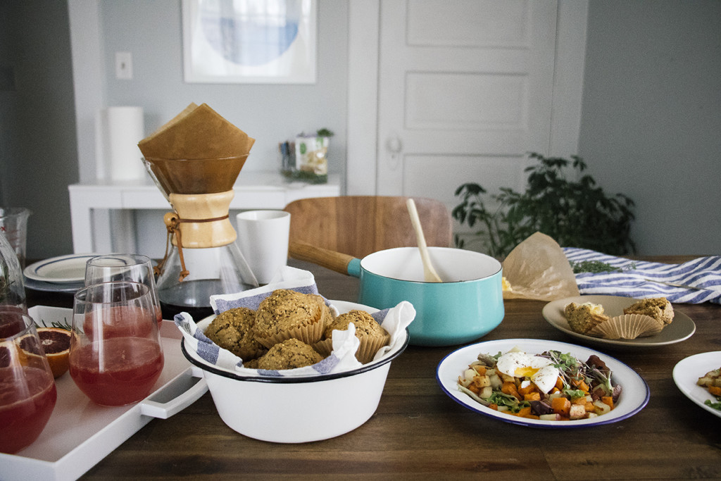 Blood Orange & Quinoa Muffins with Crystalized Ginger-Thyme Butter