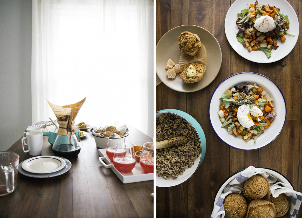 Blood Orange & Quinoa Muffins with Crystalized Ginger-Thyme Butter