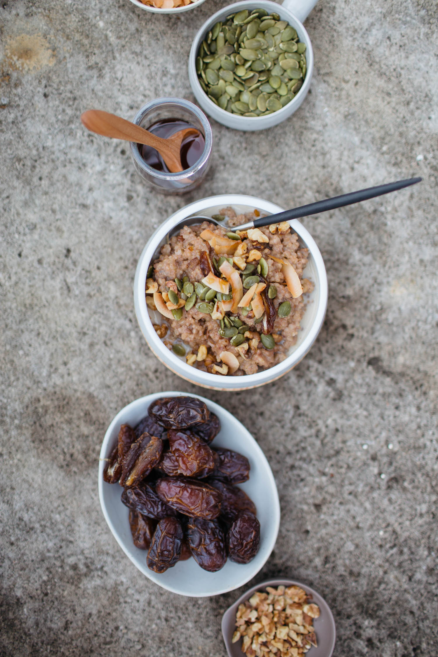 Two-Grain Coconut Date Porridge