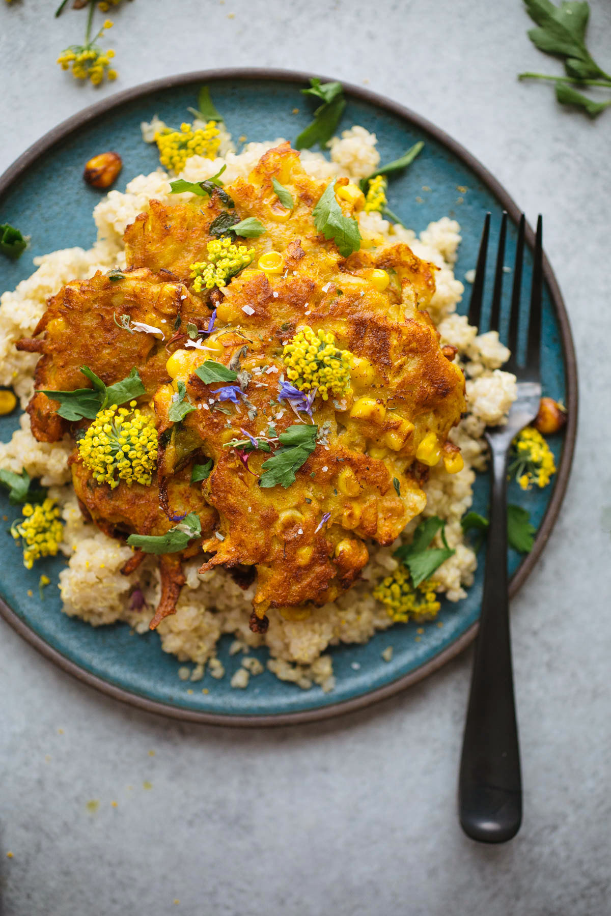 Curried Veggie Patties with Coconut Quinoa