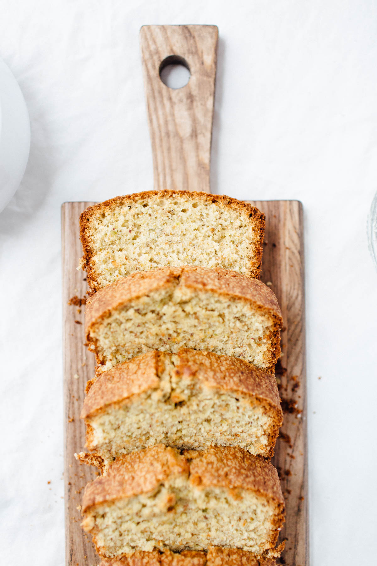 Pistachio Pound Cake with Strawberries in Lavender Sugar