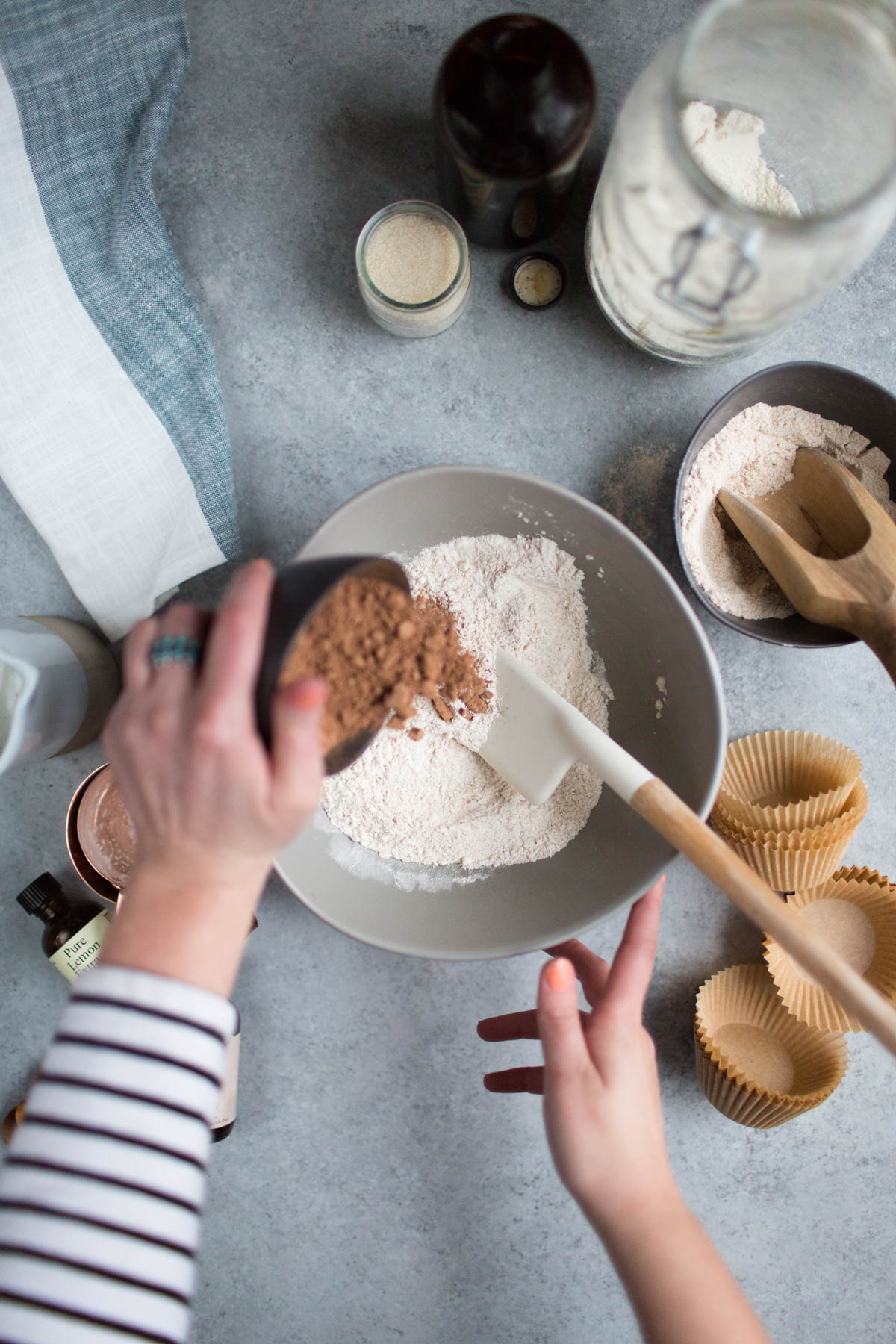 Vegan Chocolate Grapefruit and Dulce de Leche Cupcakes