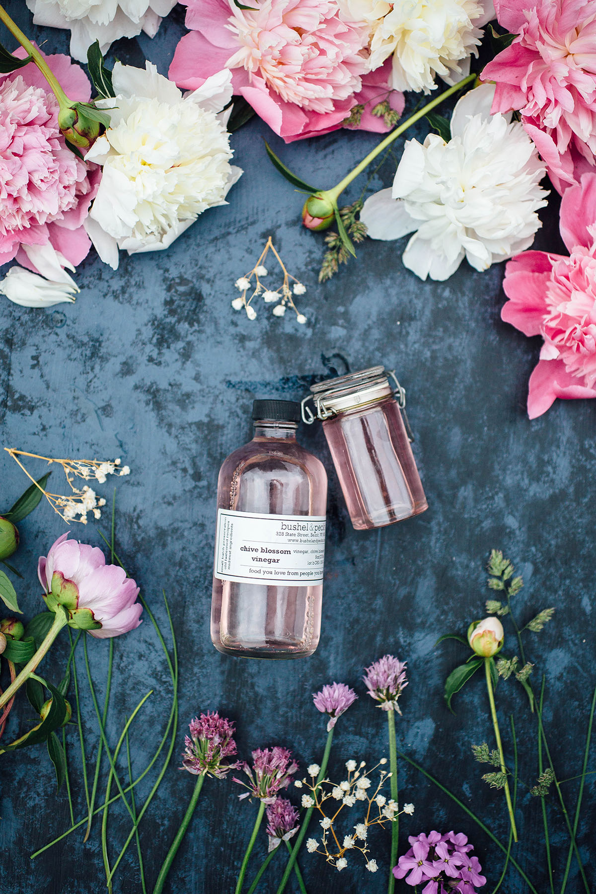 Homemade Chive Blossom Vinegar