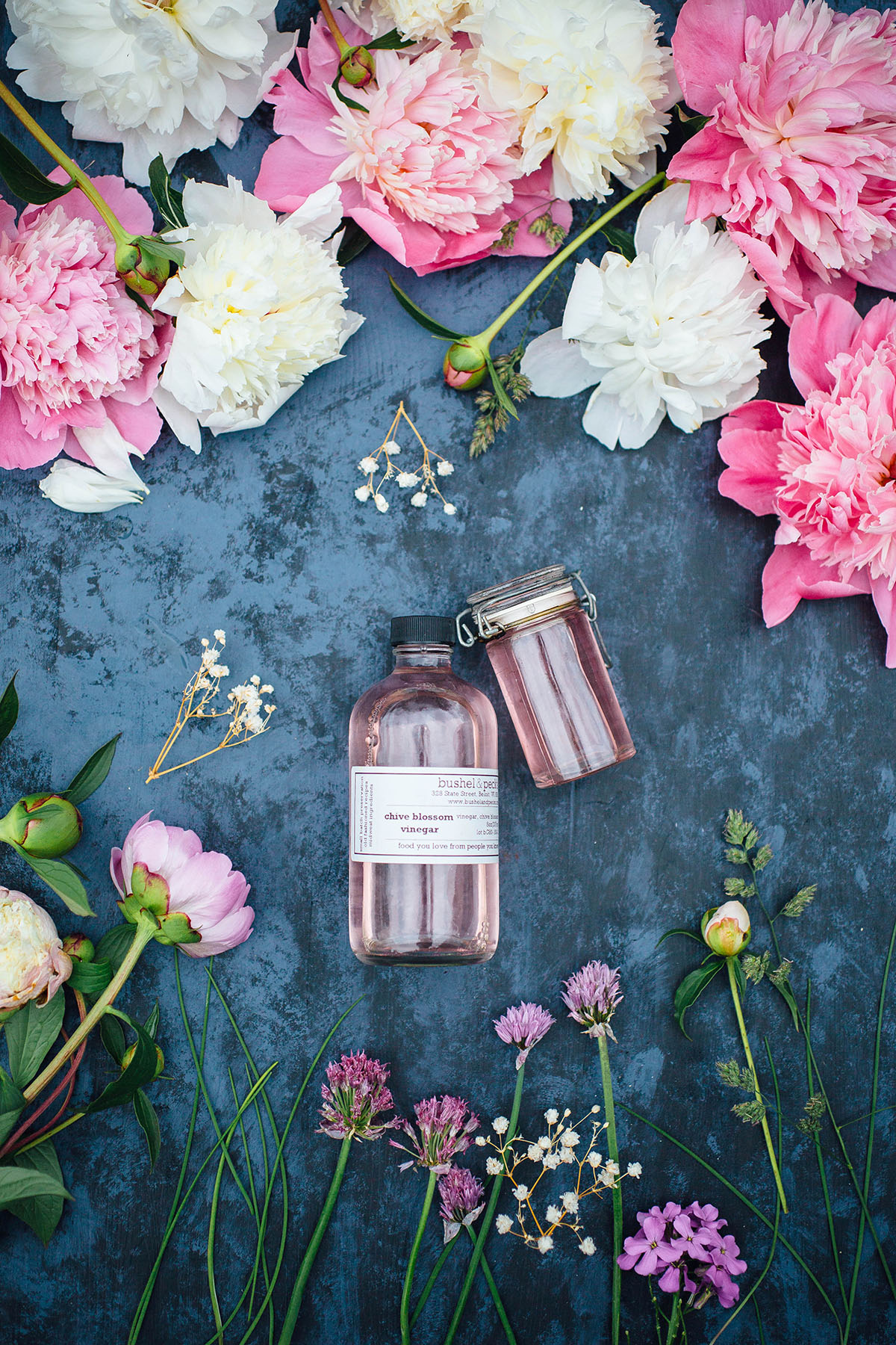 Homemade Chive Blossom Vinegar