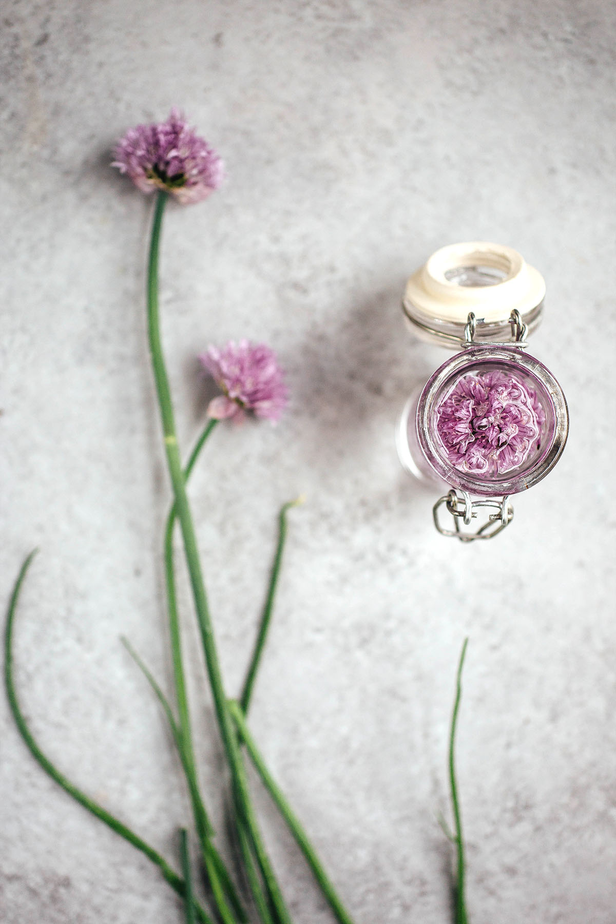 Homemade Chive Blossom Vinegar