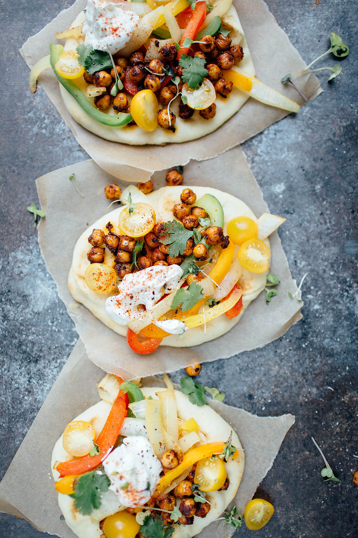 Chorizo-Spiced Chickpea Fajita Pitas - Vegetarian 'Ventures