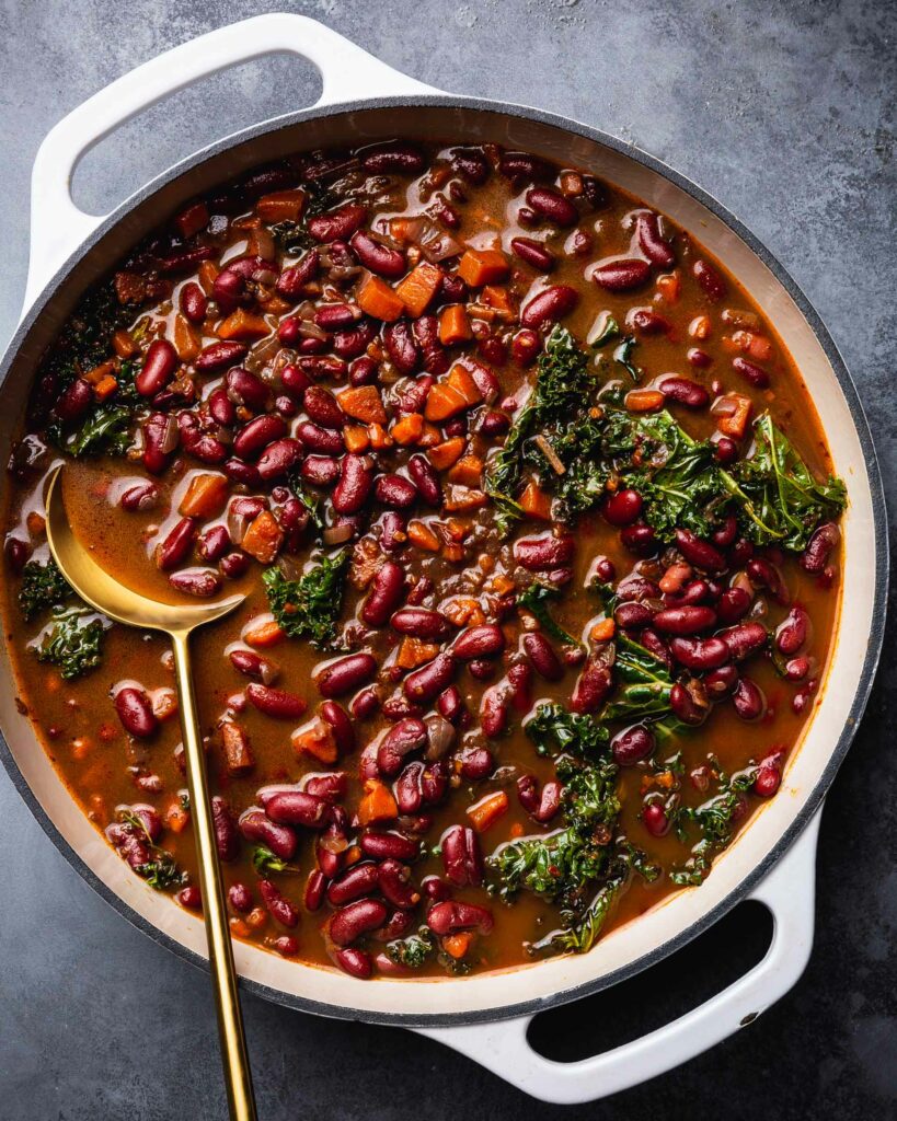 red beans and rice in dutch oven