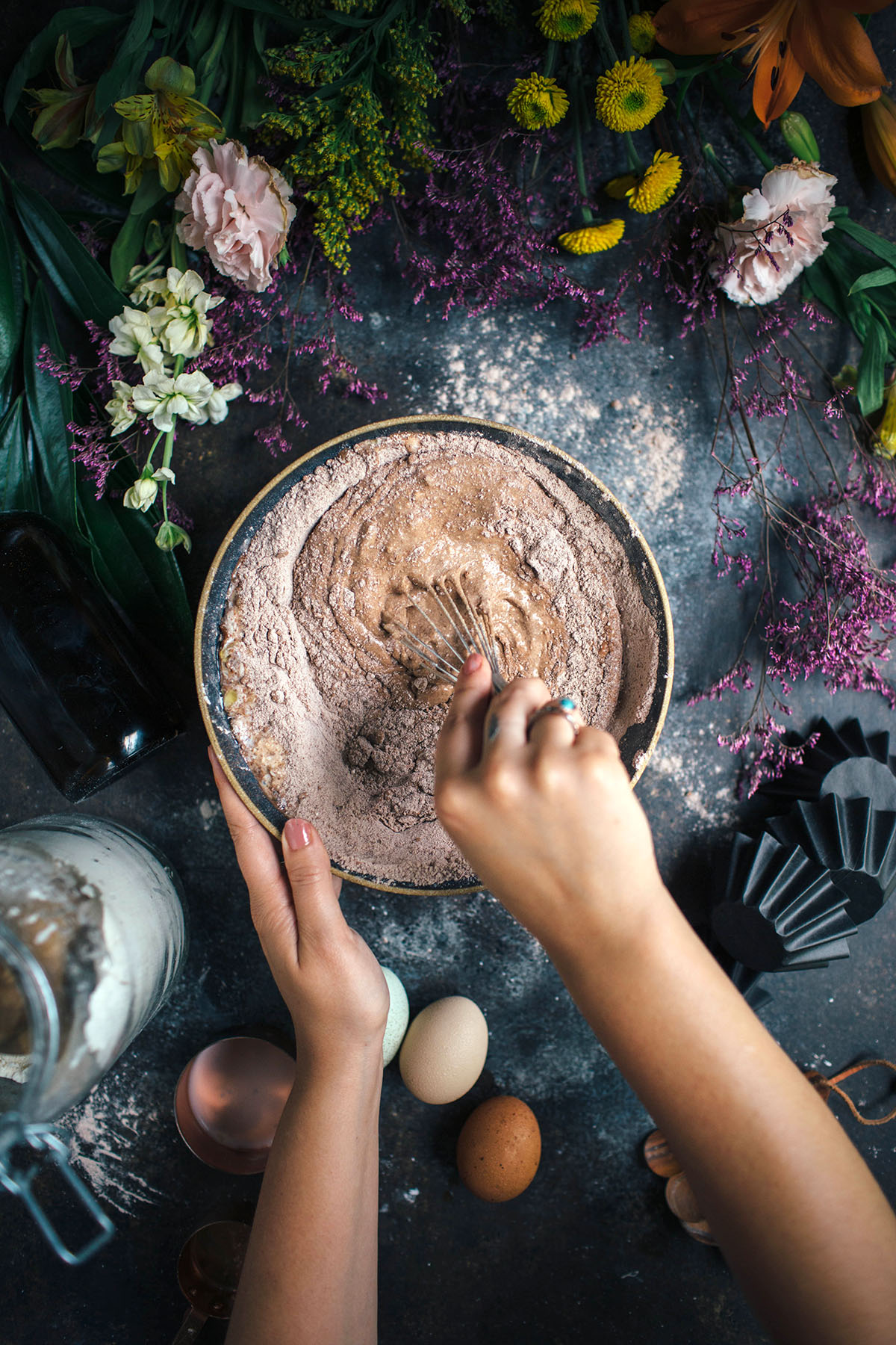 Fudgy Cocoa Ricotta Muffins