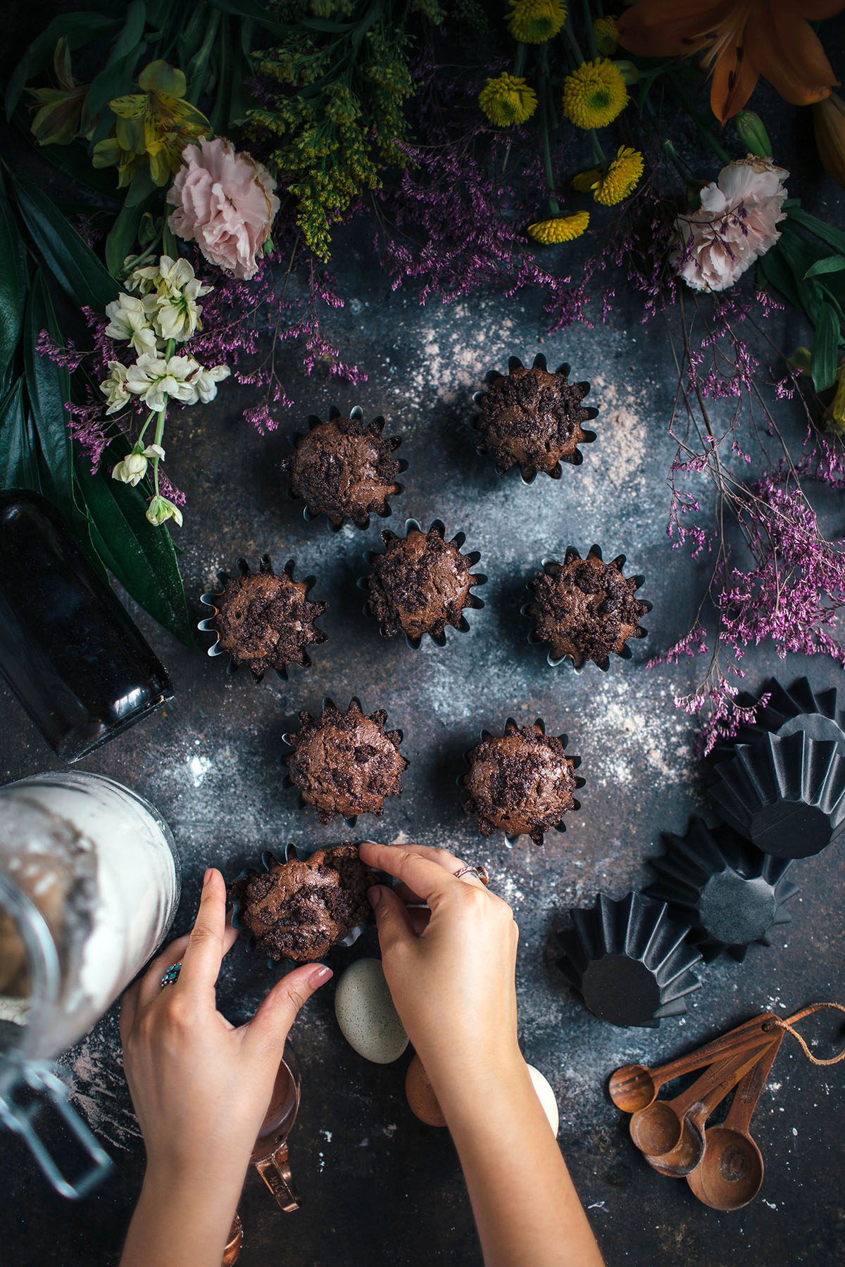 Fudgy Cocoa Ricotta Muffins