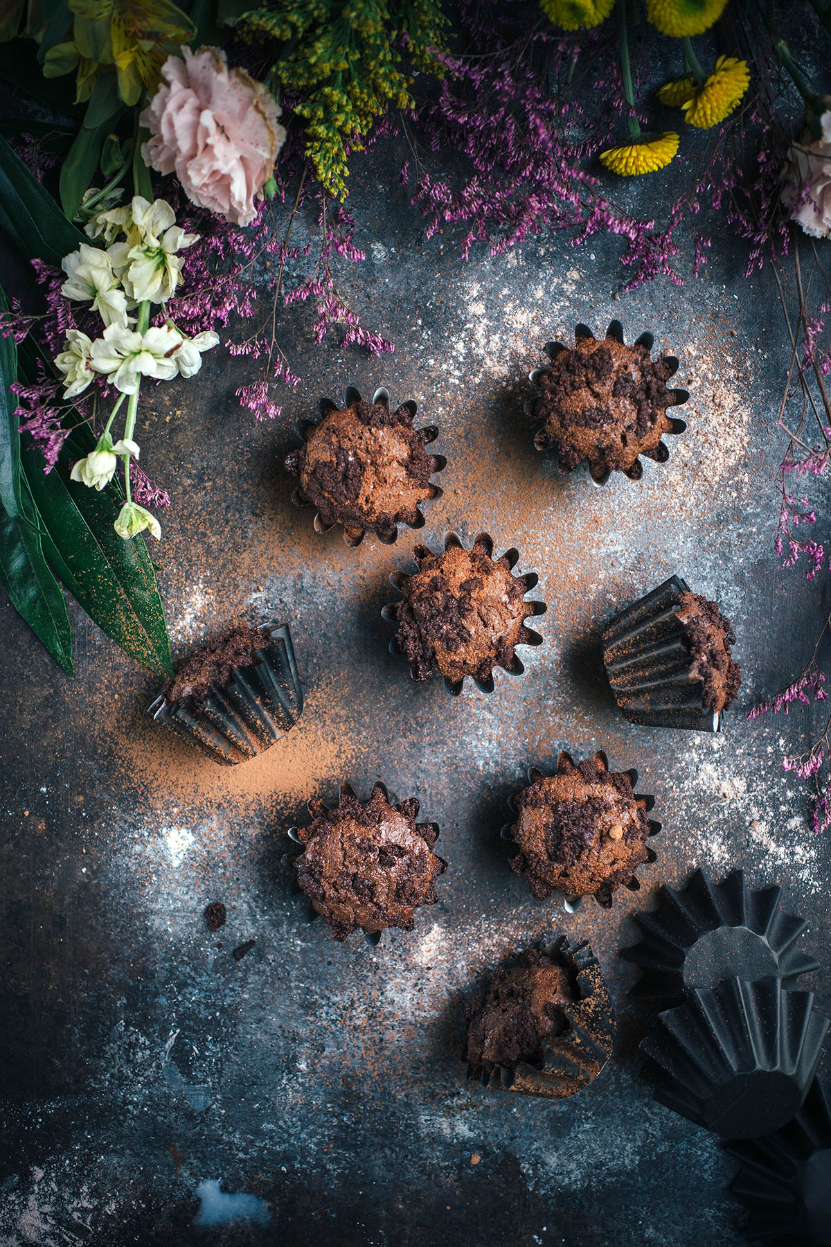 Fudgy Cocoa Ricotta Muffins