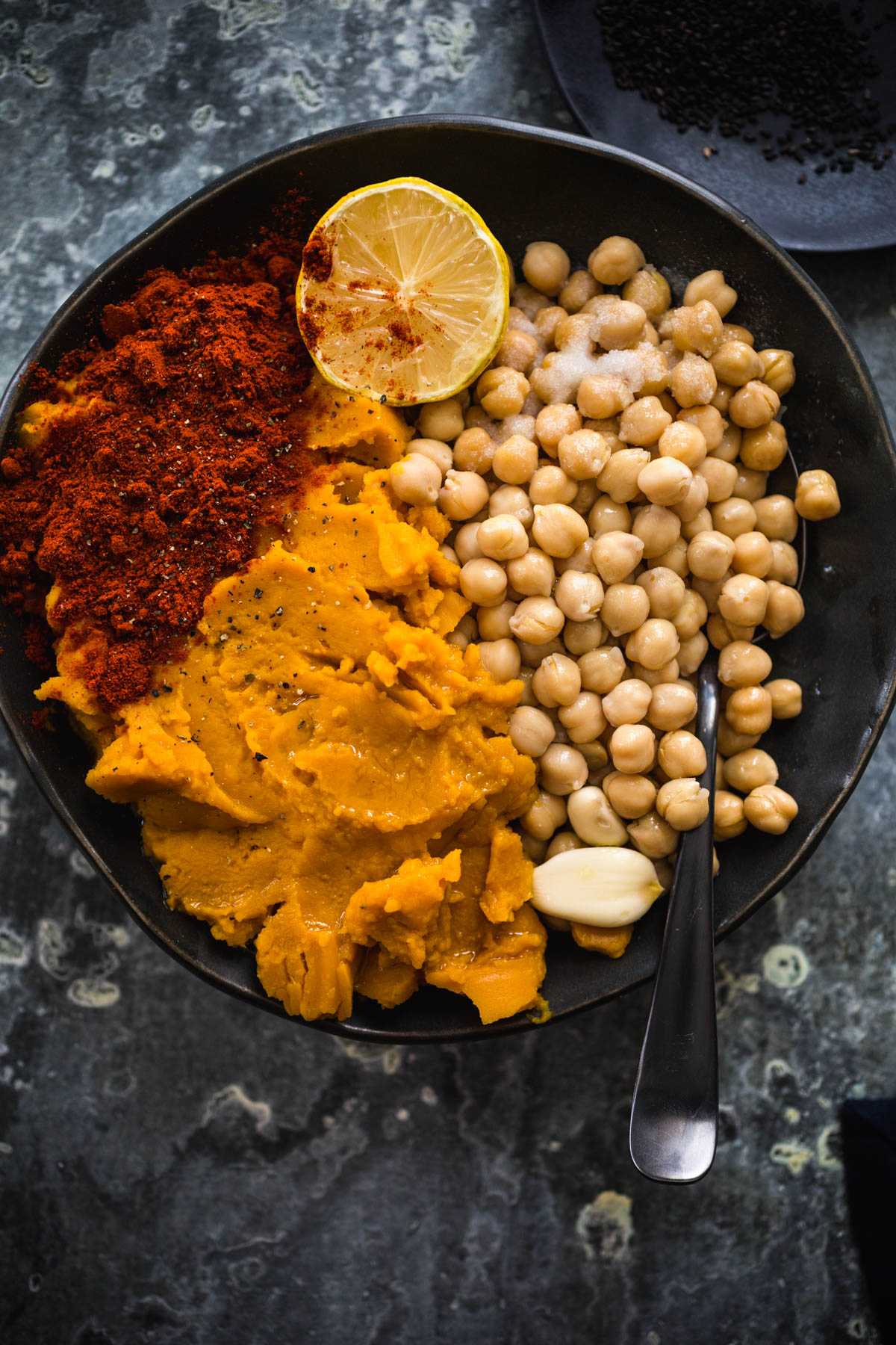 Smoky Pumpkin & Black Sesame Seed Hummus