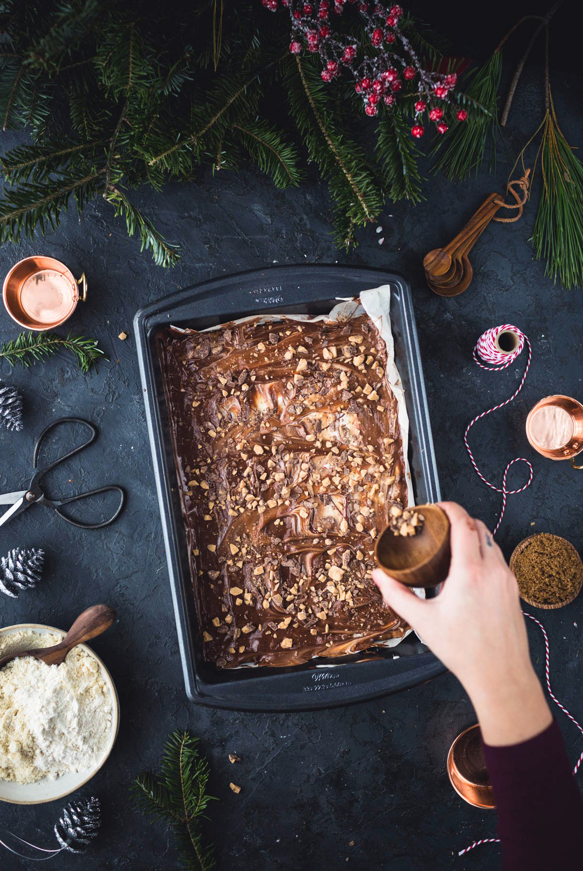 Almond Toffee Shortbread Cookies