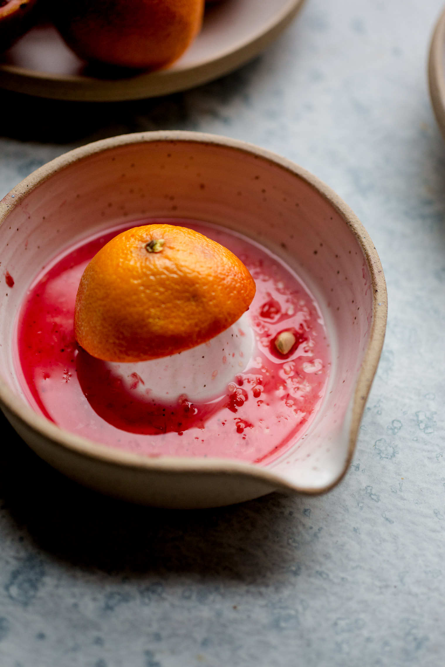 juicing a blood orange