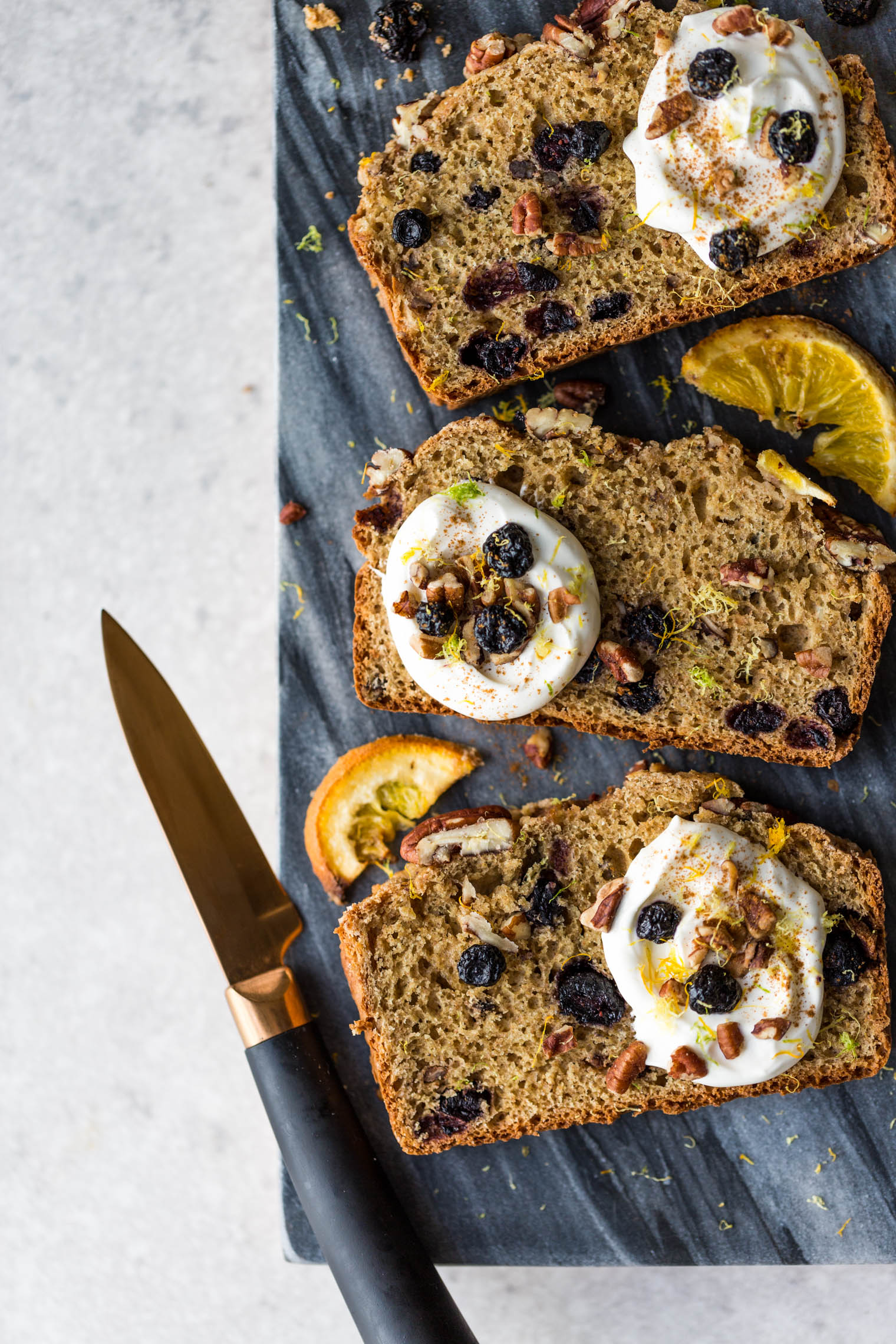 Blueberry Citrus Sour Cream Coffee Cake Loaf