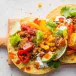 Vegetarian Quinoa Taco Meat Tostadas recipe