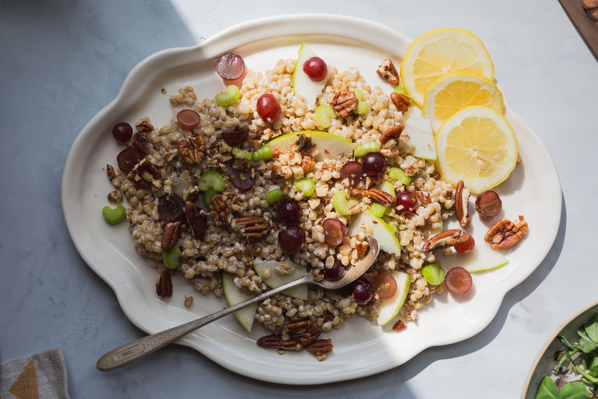 Vegan Waldorf Wheatberry Salad