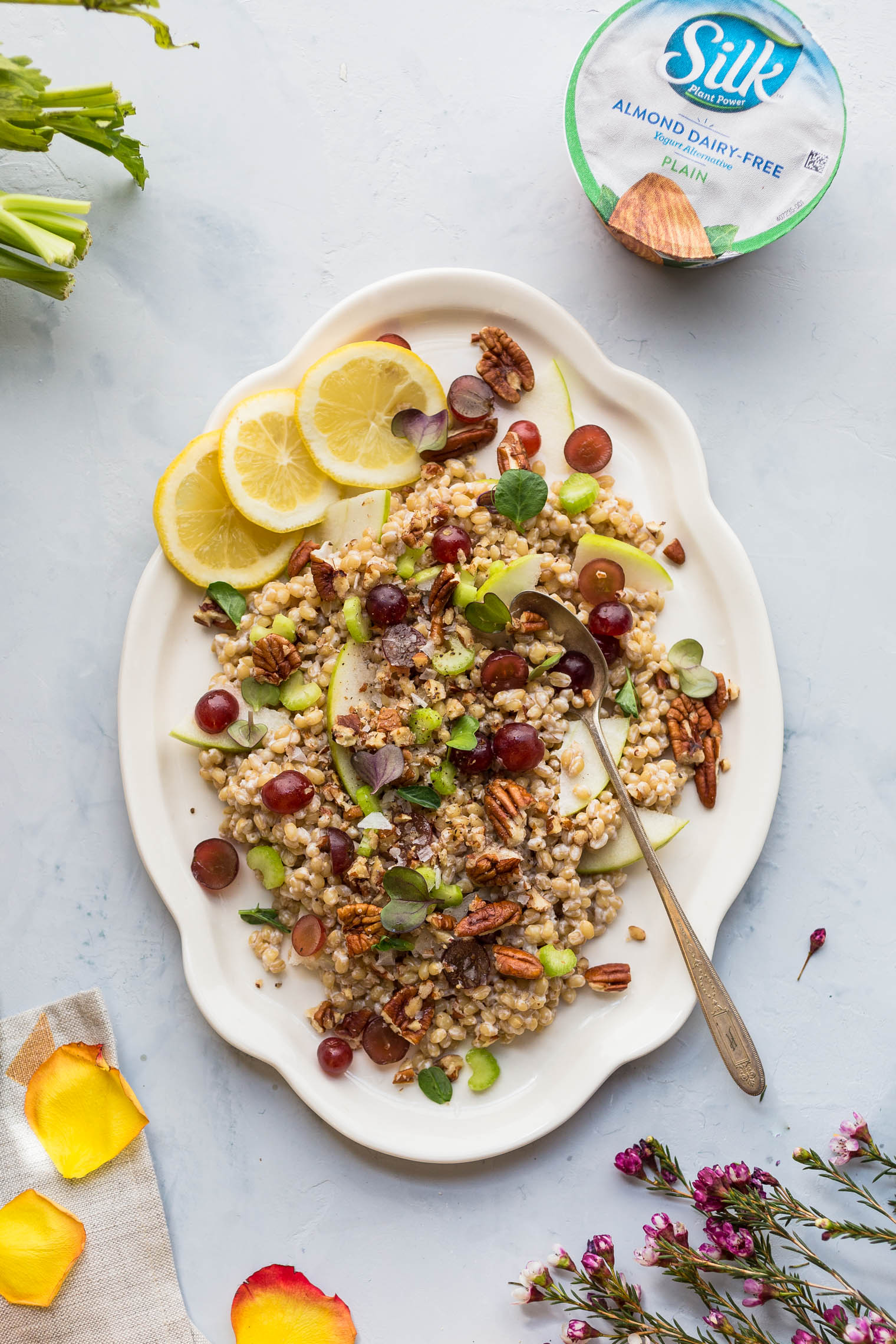 Vegan Waldorf Wheatberry Salad