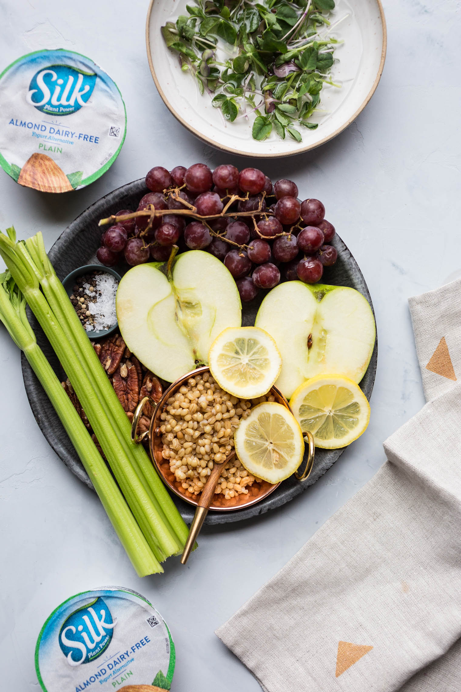 Vegan Waldorf Wheatberry Salad