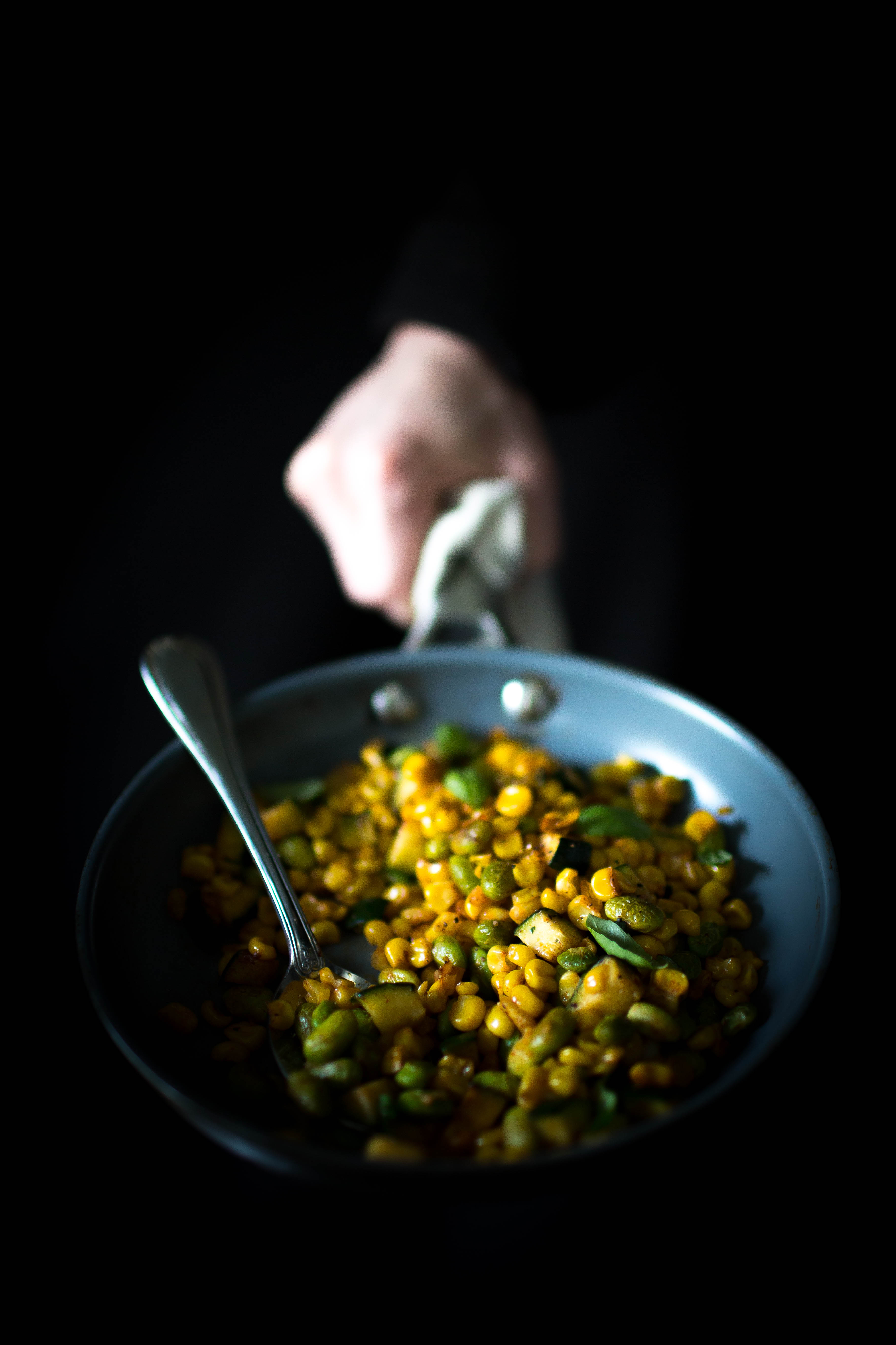 Crostini with Macadamia Ricotta and Corn-Zucchini Succotash + Vegetarian Heartland Blog Tour