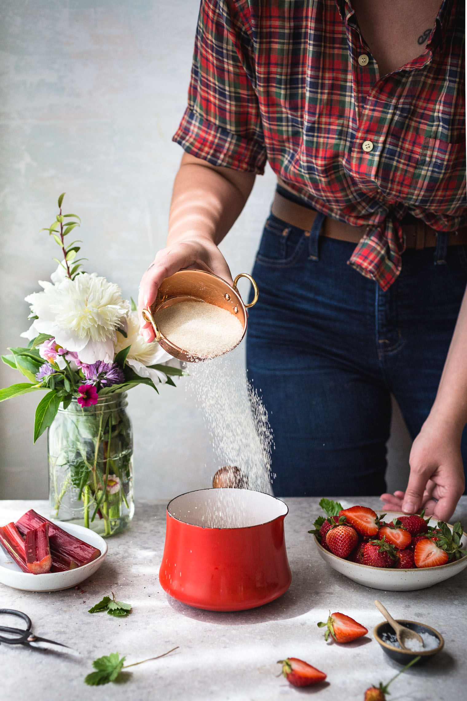 Strawberry Rhubarb Gin & Tonic