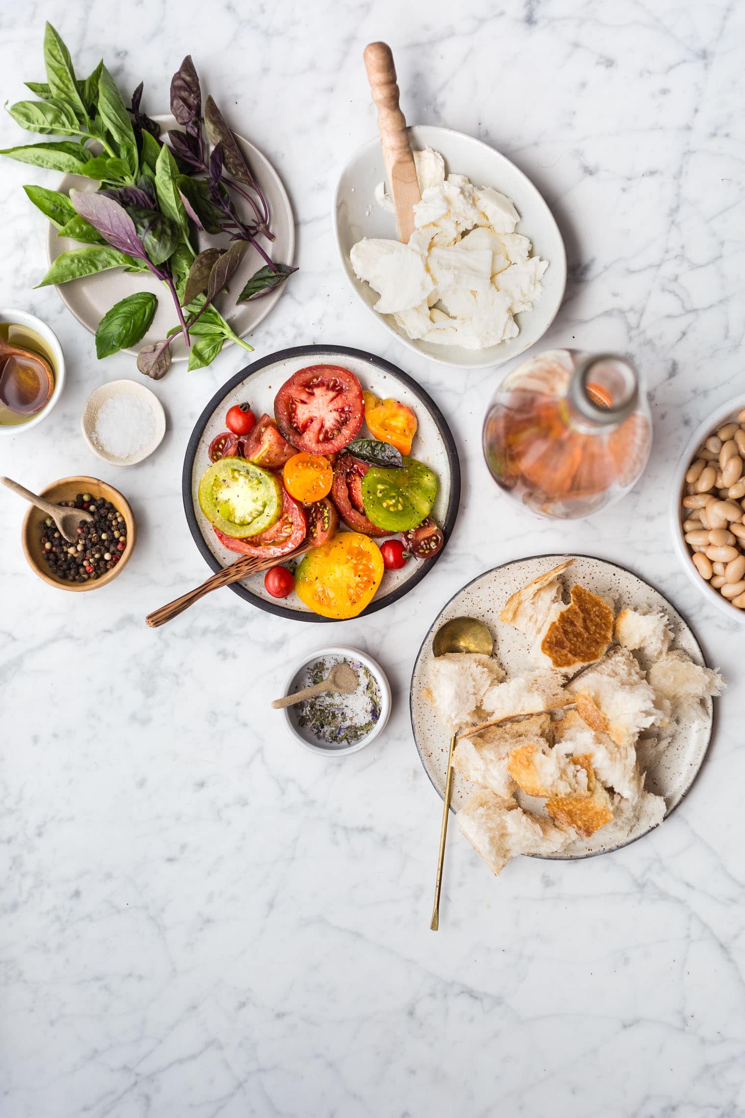 White Bean Caprese Panzanella