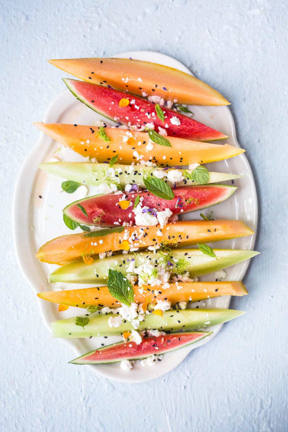 Summer Melon Salad with Feta & Mint Vegetarian 'Ventures