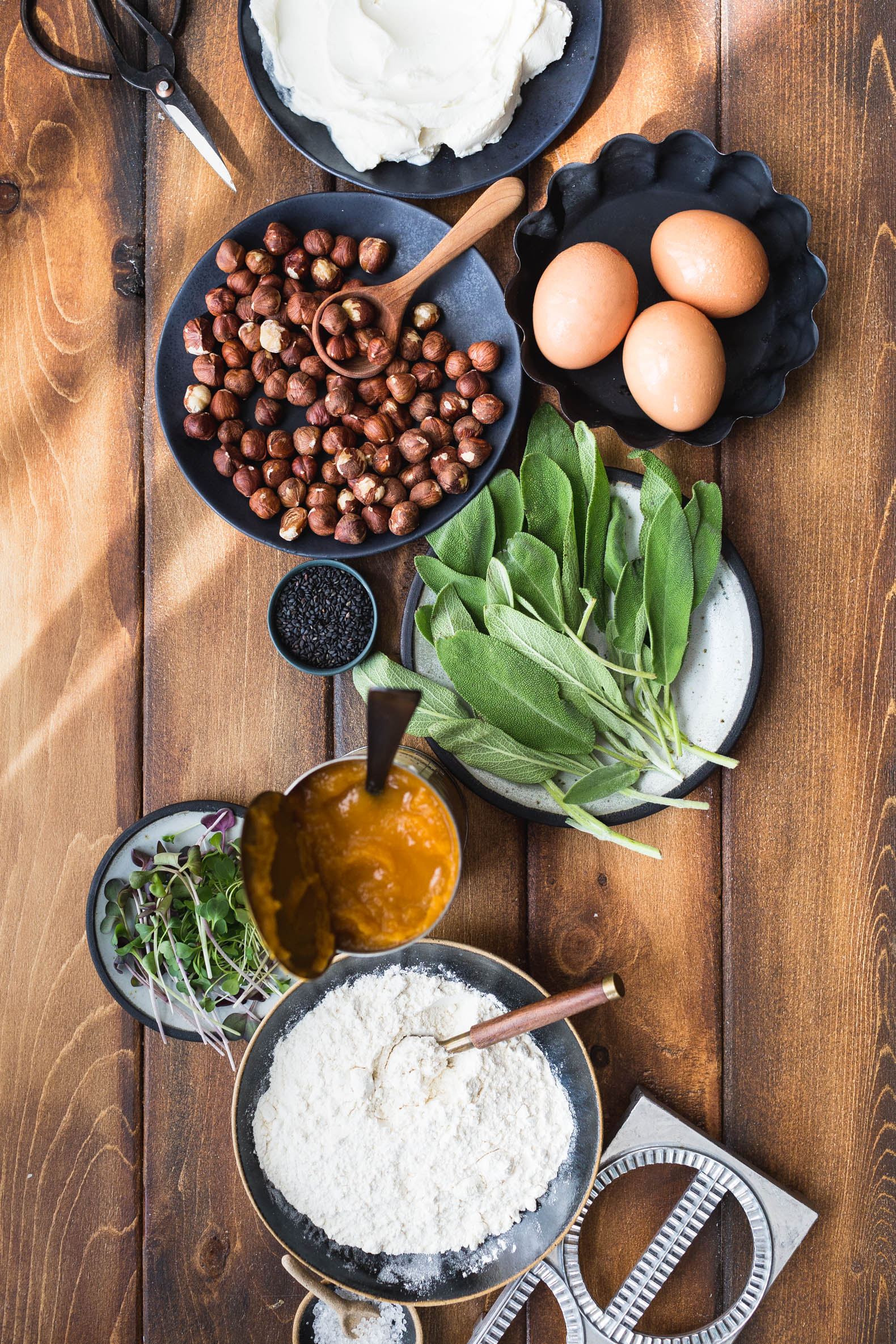 Butternut Squash Ricotta Pierogi with Brown Butter Hazelnut Sauce