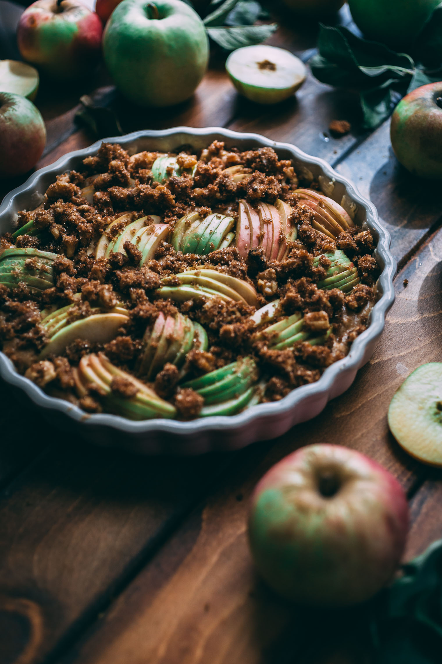 Apple Walnut Yogurt Coffee Cake