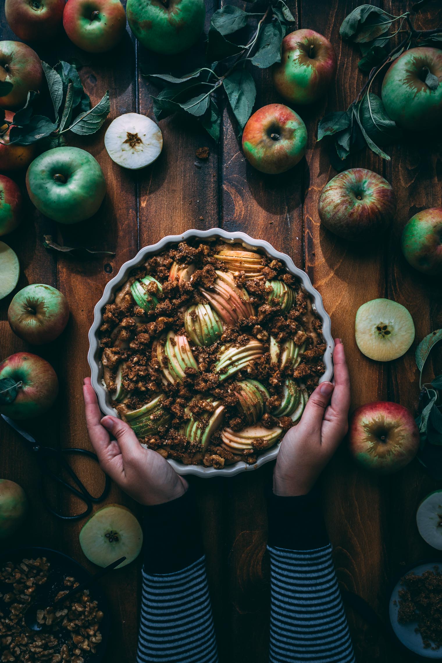 Apple Walnut Yogurt Coffee Cake