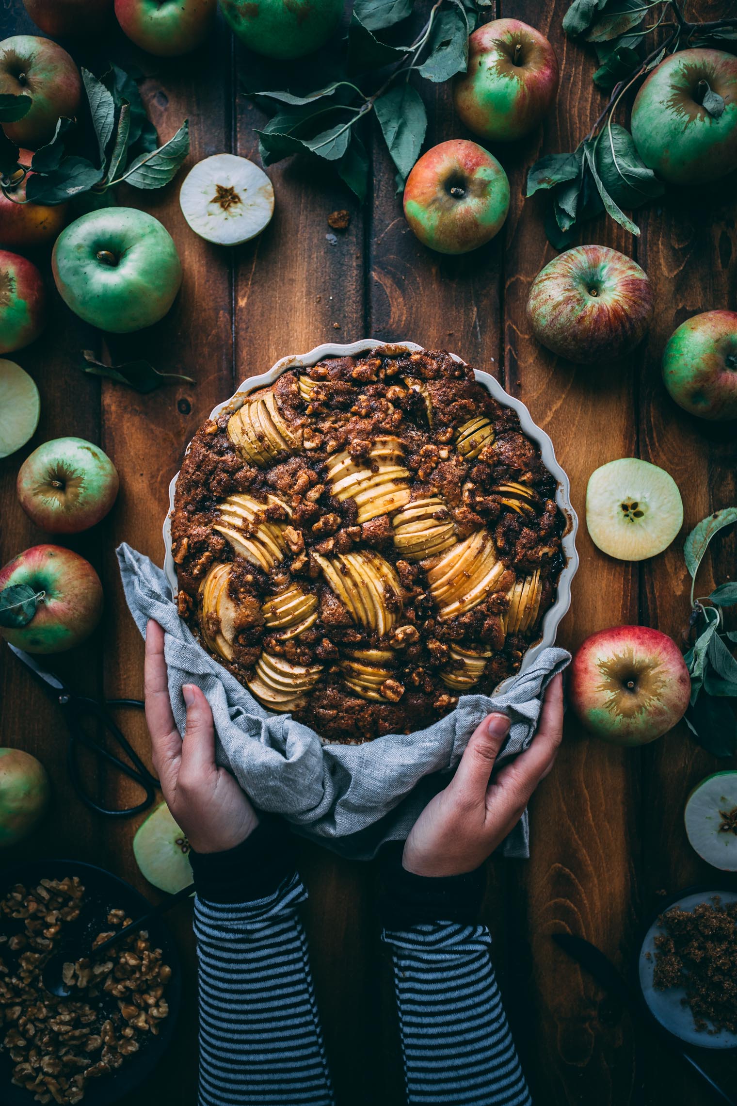 Apple Walnut Yogurt Coffee Cake