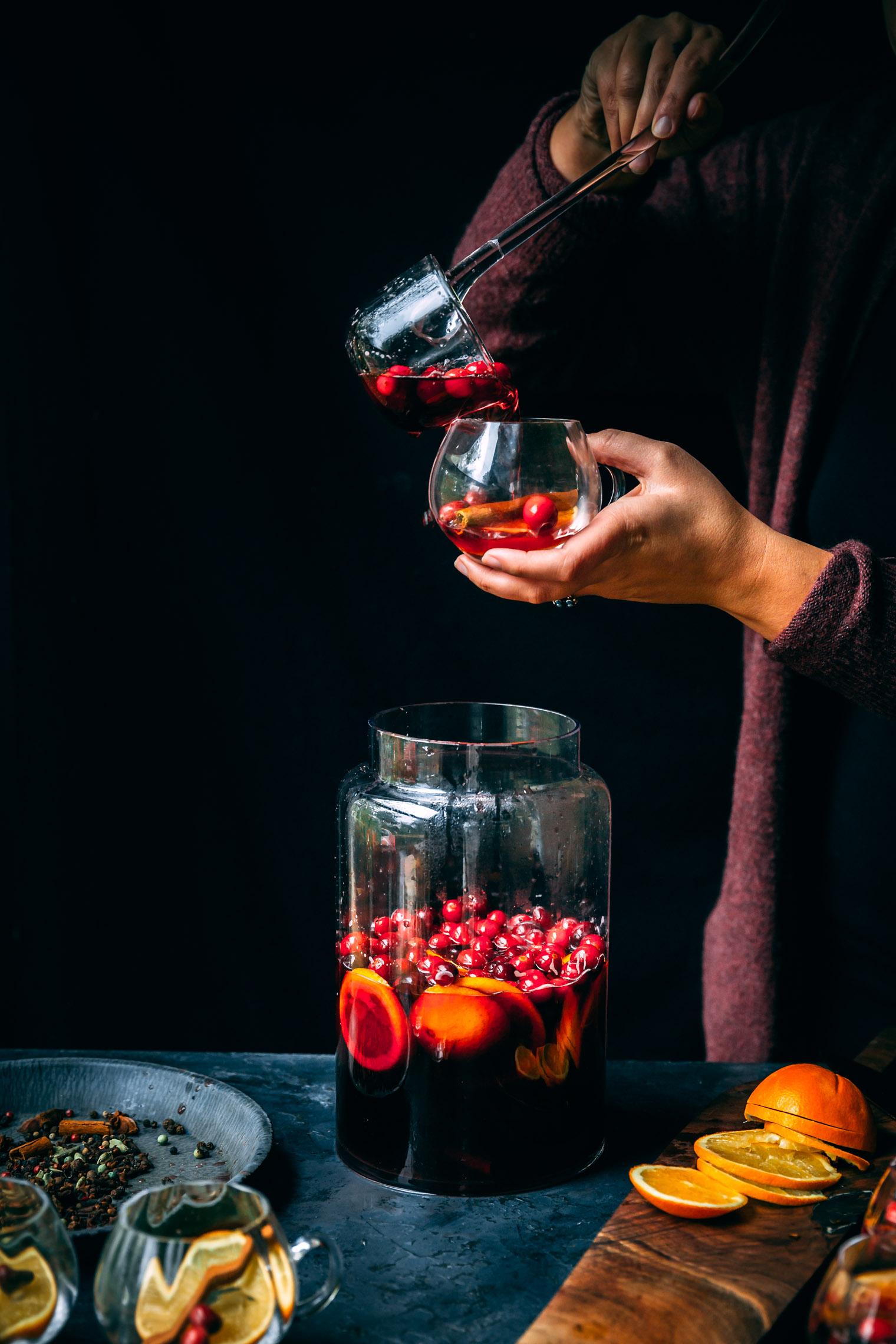 Cranberry Molasses Mulled Wine Big Batch Punch Recipe