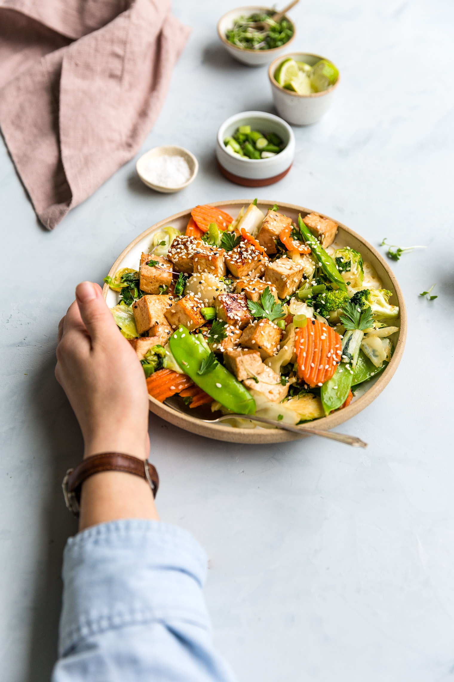 Ginger Sesame Tofu & Winter Vegetable Stir-Fry Recipe