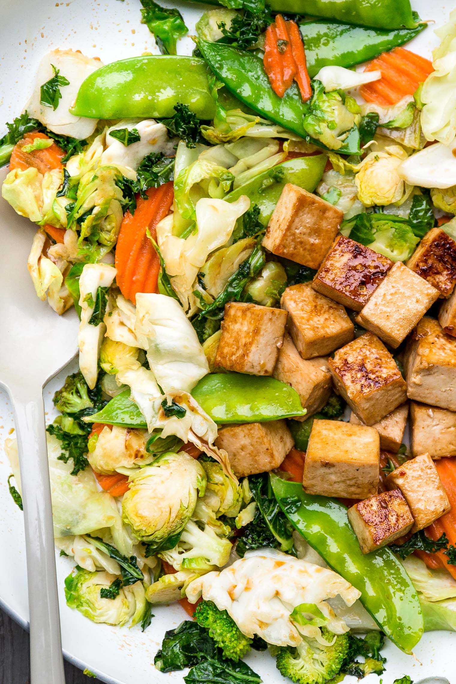 Ginger Sesame Tofu & Winter Vegetable Stir-Fry