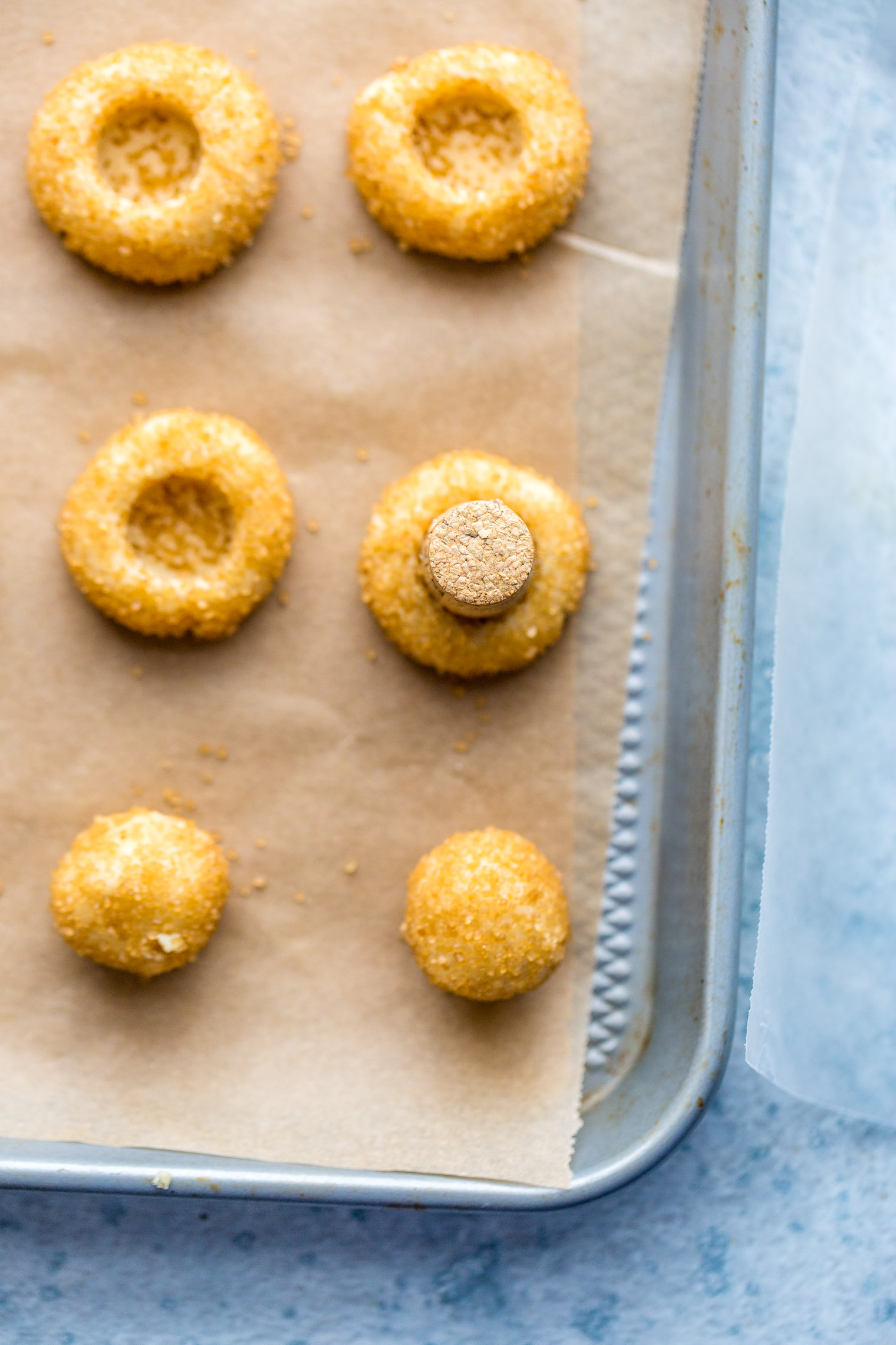 Shortbread Thumbprint Cookies with Cardamom Orange Caramel