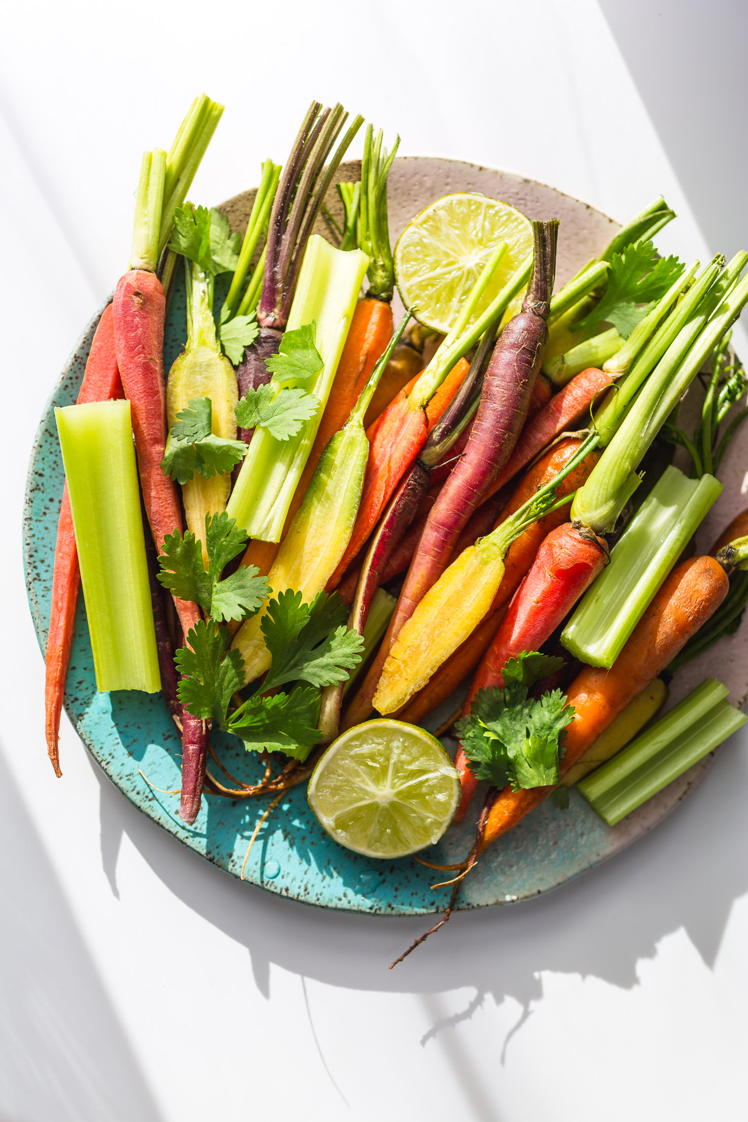 Spiced Carrot Soup with Green Tahini Swirl