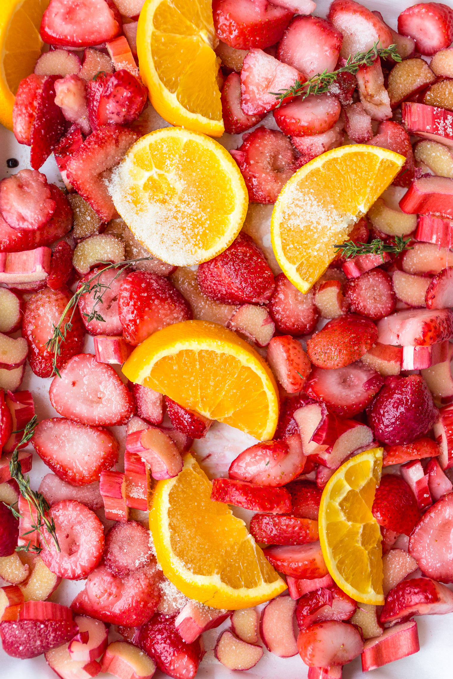 Roasted Strawberry and Rhubarb Grits with Toasted Pecans