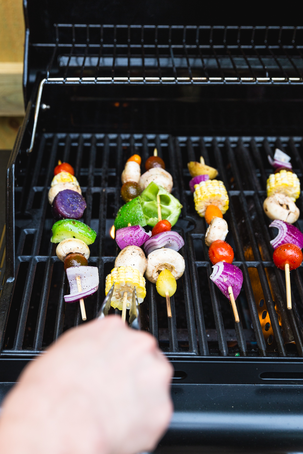 Grilled Veggies with Cilantro Yogurt Sauce & Grilled Pita