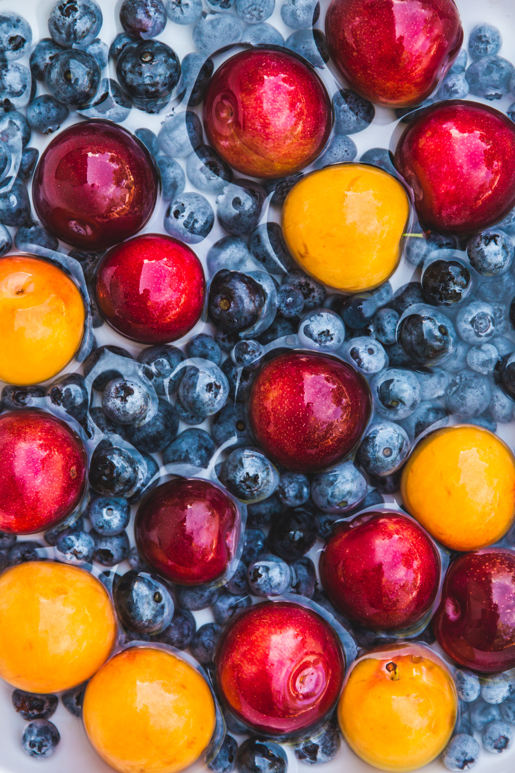 Roasted Plums and Blueberries with Cardamom and Vanilla